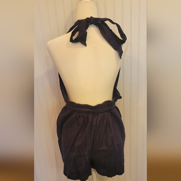 Mod cloth- halter top, short jumper, size xl, dark blue with pockets - Picture 2 of 3